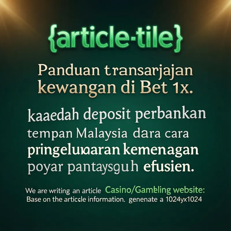 Panduan Deposit dan Pengeluaran Bet 1x Malaysia